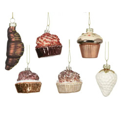 GATEAU VERRE A/PERLES ROCAILLE 6ASS de Déco de Noël - Jardinerie Bordeaux et Libourne dans K004