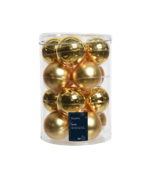 BOULE MIX OR CLAIR X16 de Déco de Noël - Jardinerie Bordeaux et Libourne dans K004