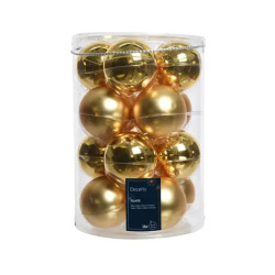 BOULE MIX OR CLAIR X16 de Déco de Noël - Jardinerie Bordeaux et Libourne dans K004
