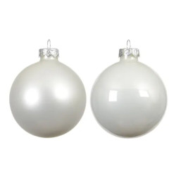 BOULE MIX BLANC HIVER X16 de Déco de Noël - Jardinerie Bordeaux et Libourne dans K004