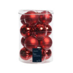 BOULE MIX ROUGE NOEL X16 de Déco de Noël - Jardinerie Bordeaux et Libourne dans K004