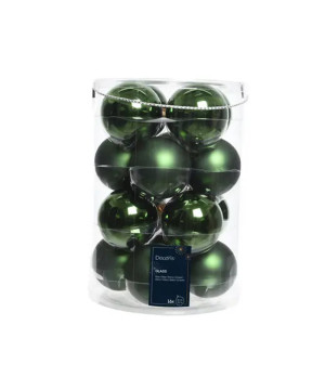 BOULE MIX VERT PIN X16 de Déco de Noël - Jardinerie Bordeaux et Libourne dans K004