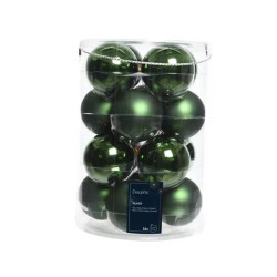 BOULE MIX VERT PIN X16 de Déco de Noël - Jardinerie Bordeaux et Libourne dans K004