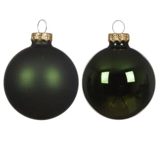BOULE MIX VERT PIN X16 de Déco de Noël - Jardinerie Bordeaux et Libourne dans K004