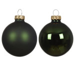BOULE MIX VERT PIN X16 de Déco de Noël - Jardinerie Bordeaux et Libourne dans K004