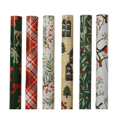 PAPIER CADEAU 2M 6ASS de Déco de Noël - Jardinerie Bordeaux et Libourne dans K004