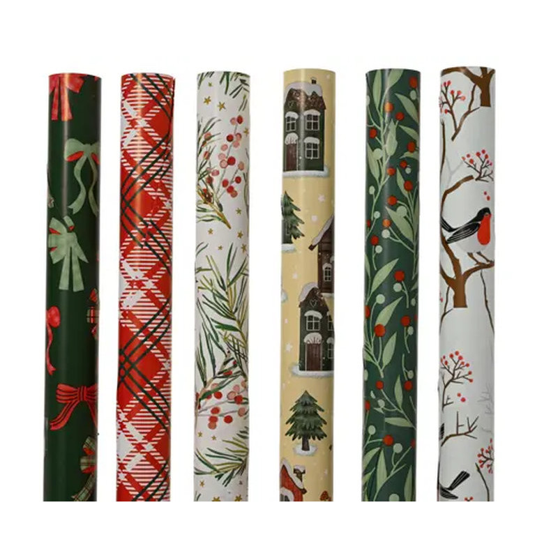 PAPIER CADEAU 2M 6ASS de Déco de Noël - Jardinerie Bordeaux et Libourne dans K004