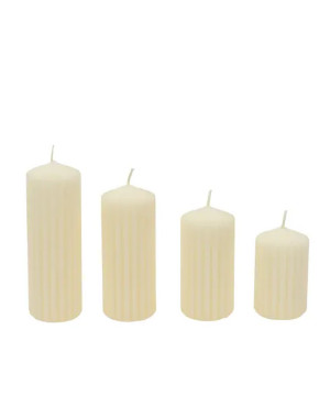 BOUGIE PILIER IVOIRE X4 D5CM H14CM de Déco de Noël - Jardinerie Bordeaux et Libourne dans K004