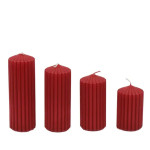BOUGIE PILIER ROUGE NOEL X4 D5CM H14CM de Déco de Noël - Jardinerie Bordeaux et Libourne dans K004