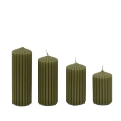 BOUGIE PILIER VERT X4 D5CM H14CM de Déco de Noël - Jardinerie Bordeaux et Libourne dans K004
