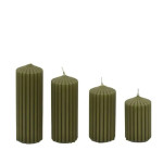 BOUGIE PILIER VERT X4 D5CM H14CM de Déco de Noël - Jardinerie Bordeaux et Libourne dans K004