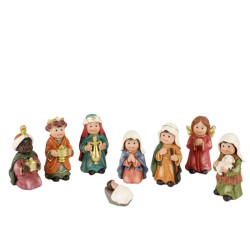 SET NATIVITE PEINT MULTI X8 de Déco de Noël - Jardinerie Bordeaux et Libourne dans K004