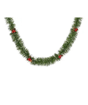 GUIRLANDE POMMES PIN BAIES ROUGES VERT 2.7M de Déco de Noël - Jardinerie Bordeaux et Libourne dans K004
