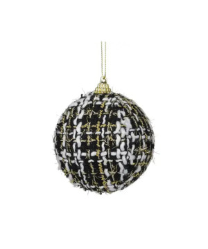 BOULE MOUSSE NOIR/COULEUR D8CM de Déco de Noël - Jardinerie Bordeaux et Libourne dans K004