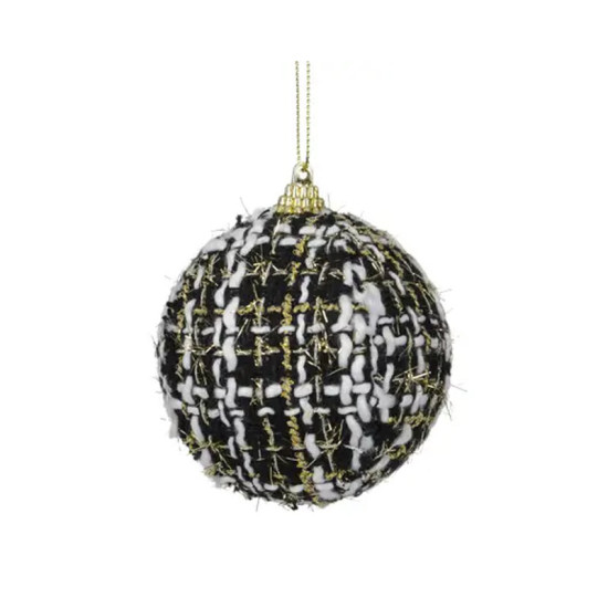 BOULE MOUSSE NOIR/COULEUR D8CM de Déco de Noël - Jardinerie Bordeaux et Libourne dans K004
