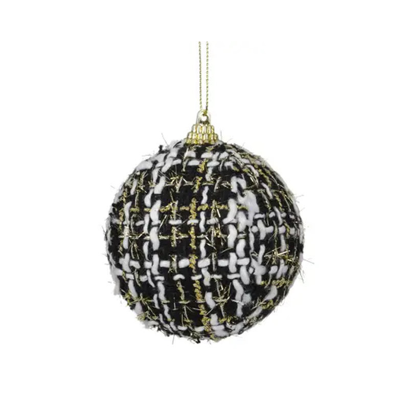 BOULE MOUSSE NOIR/COULEUR D8CM de Déco de Noël - Jardinerie Bordeaux et Libourne dans K004