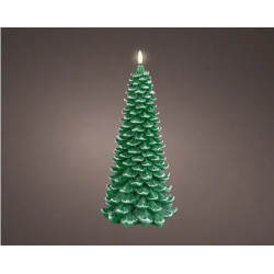 BOUGIE SAPIN 1L VERT/BLANC CHAUD de Déco de Noël - Jardinerie Bordeaux et Libourne dans K004