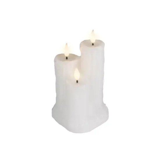 BOUGIE CIRE COULANTE 3L BLANC/BLANC CHAUD de Déco de Noël - Jardinerie Bordeaux et Libourne dans K004