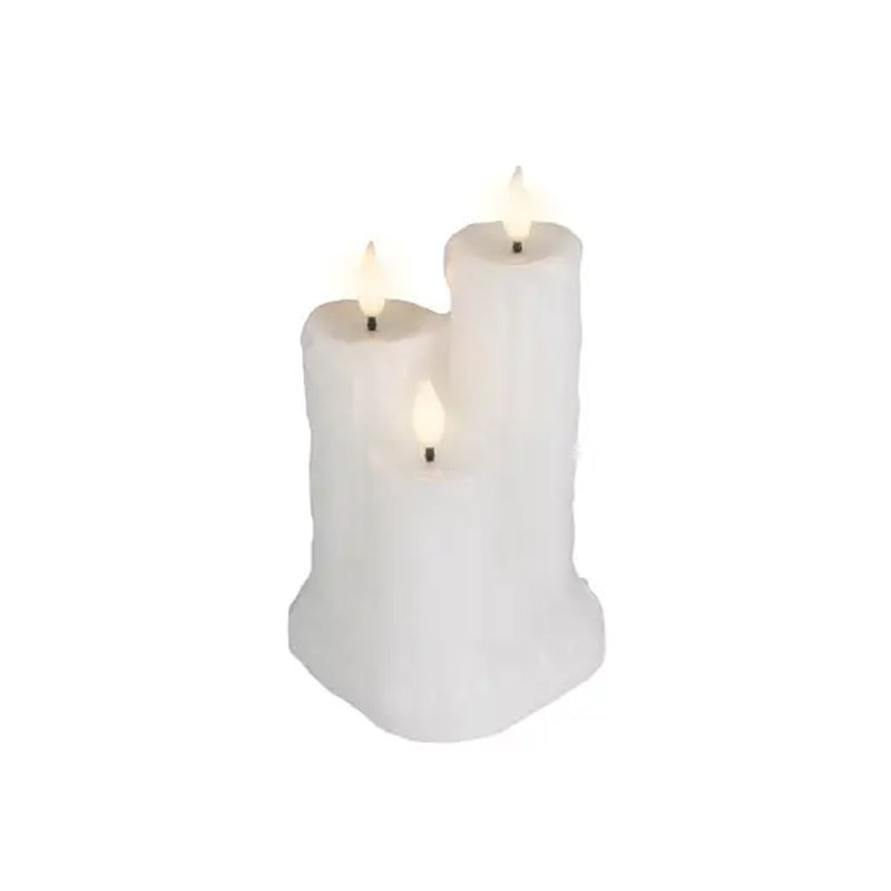 BOUGIE CIRE COULANTE 3L BLANC/BLANC CHAUD de Déco de Noël - Jardinerie Bordeaux et Libourne dans K004