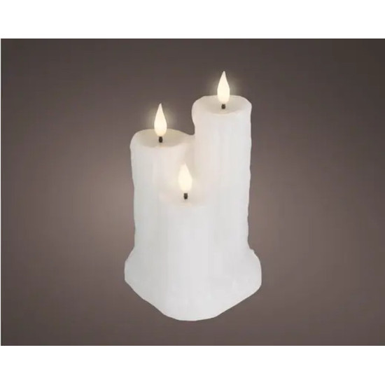 BOUGIE CIRE COULANTE 3L BLANC/BLANC CHAUD de Déco de Noël - Jardinerie Bordeaux et Libourne dans K004