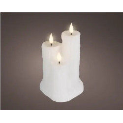BOUGIE CIRE COULANTE 3L BLANC/BLANC CHAUD de Déco de Noël - Jardinerie Bordeaux et Libourne dans K004