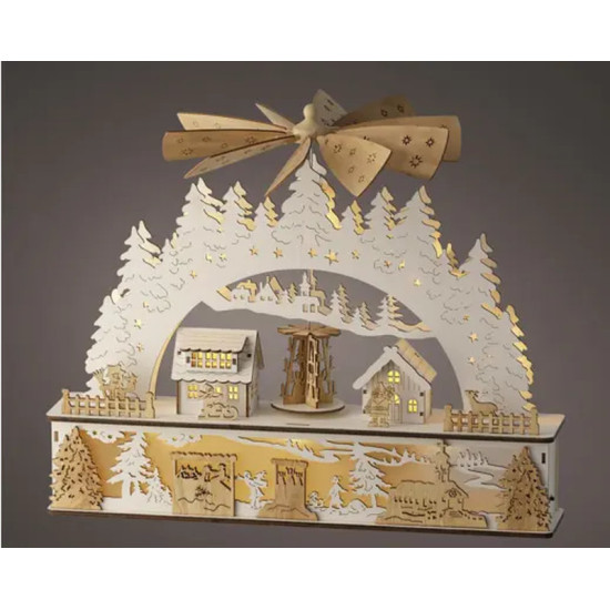 PAYSAGE CONTREPLAQUE 10L NATUREL/BLANC CHAUD de Déco de Noël - Jardinerie Bordeaux et Libourne dans K004