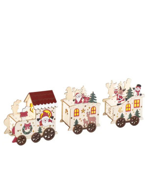 PAYSAGE TRAINS 3L COULEURS/BLANC CHAUD de Déco de Noël - Jardinerie Bordeaux et Libourne dans K004