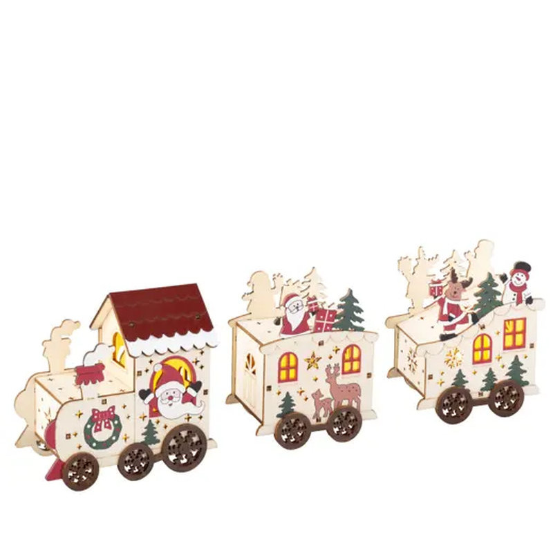 PAYSAGE TRAINS 3L COULEURS/BLANC CHAUD de Déco de Noël - Jardinerie Bordeaux et Libourne dans K004
