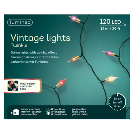 GUIRLANDE VINTAGE 120L 12M de Déco de Noël - Jardinerie Bordeaux et Libourne dans K004