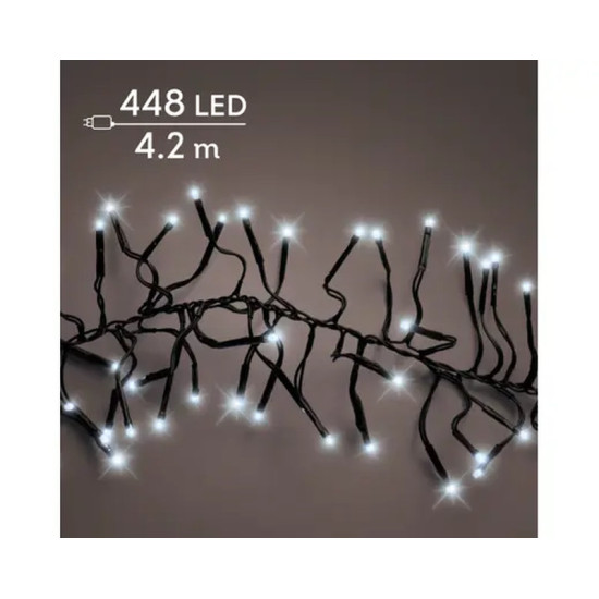 GUIRLANDE GRAPPE NOIR/BLANC FROID 448L 4.20M de Déco de Noël - Jardinerie Bordeaux et Libourne dans K004
