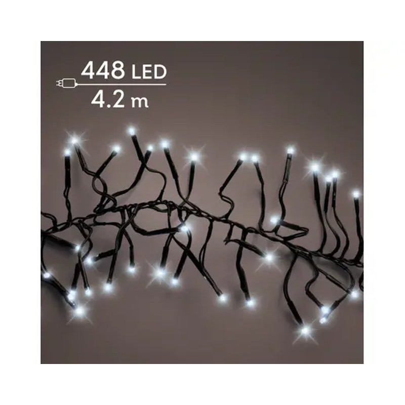 GUIRLANDE GRAPPE NOIR/BLANC FROID 448L 4.20M de Déco de Noël - Jardinerie Bordeaux et Libourne dans K004