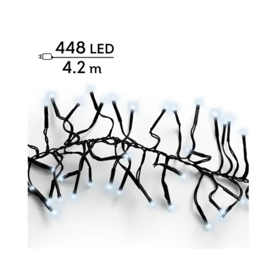 GUIRLANDE GRAPPE NOIR/BLANC FROID 448L 4.20M de Déco de Noël - Jardinerie Bordeaux et Libourne dans K004