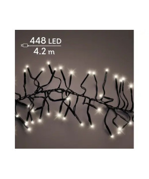 GUIRLANDE GRAPPE NOIR/BLANC CHAUD 448L 4.20M de Déco de Noël - Jardinerie Bordeaux et Libourne dans K004