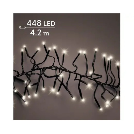 GUIRLANDE GRAPPE NOIR/BLANC CHAUD 448L 4.20M de Déco de Noël - Jardinerie Bordeaux et Libourne dans K004