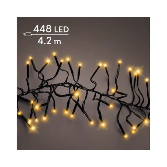 GUIRLANDE GRAPPE NOIR/BLANC CLASSIQUE 448L 4.20M de Déco de Noël - Jardinerie Bordeaux et Libourne dans K004