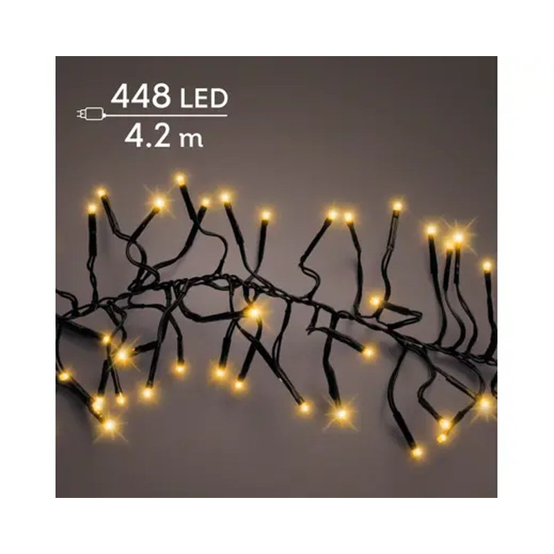 GUIRLANDE GRAPPE NOIR/BLANC CLASSIQUE 448L 4.20M de Déco de Noël - Jardinerie Bordeaux et Libourne dans K004