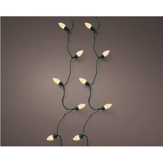 GUIRLANDE LAMPE VINTAGE XL VERT/BLANC DORE 50L de Déco de Noël - Jardinerie Bordeaux et Libourne dans K004