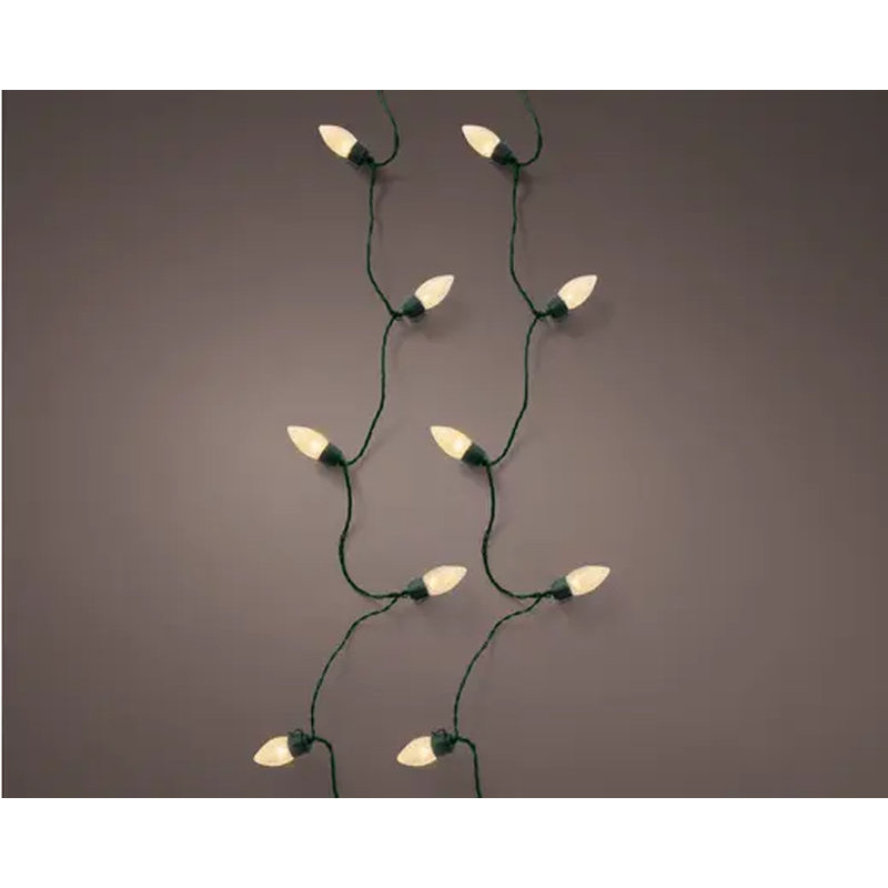 GUIRLANDE LAMPE VINTAGE XL VERT/BLANC DORE 50L de Déco de Noël - Jardinerie Bordeaux et Libourne dans K004
