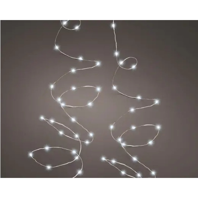 GUIRLANDE 120L ARGENT/BLANC FROID 6M de Déco de Noël - Jardinerie Bordeaux et Libourne dans K004