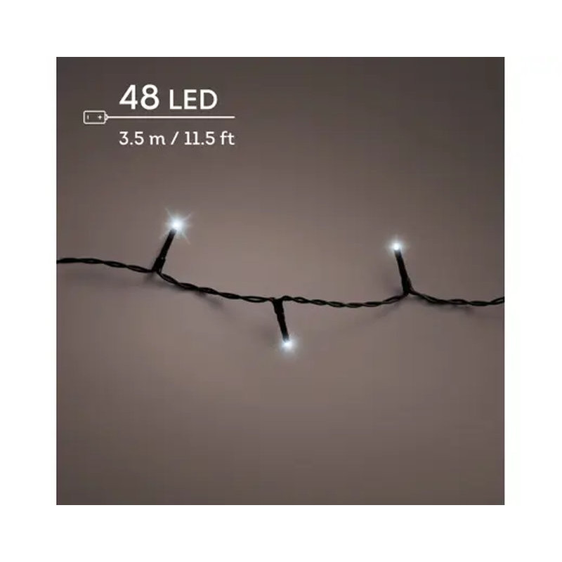 GUIRLANDE DURAWISE 48L NOIR/BLANC FROID 3.5M de Déco de Noël - Jardinerie Bordeaux et Libourne dans K004