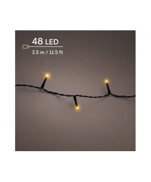 GUIRLANDE DURAWISE 48L NOIR/BLANC 3.5M de Déco de Noël - Jardinerie Bordeaux et Libourne dans K004