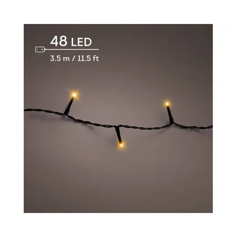 GUIRLANDE DURAWISE 48L NOIR/BLANC 3.5M de Déco de Noël - Jardinerie Bordeaux et Libourne dans K004
