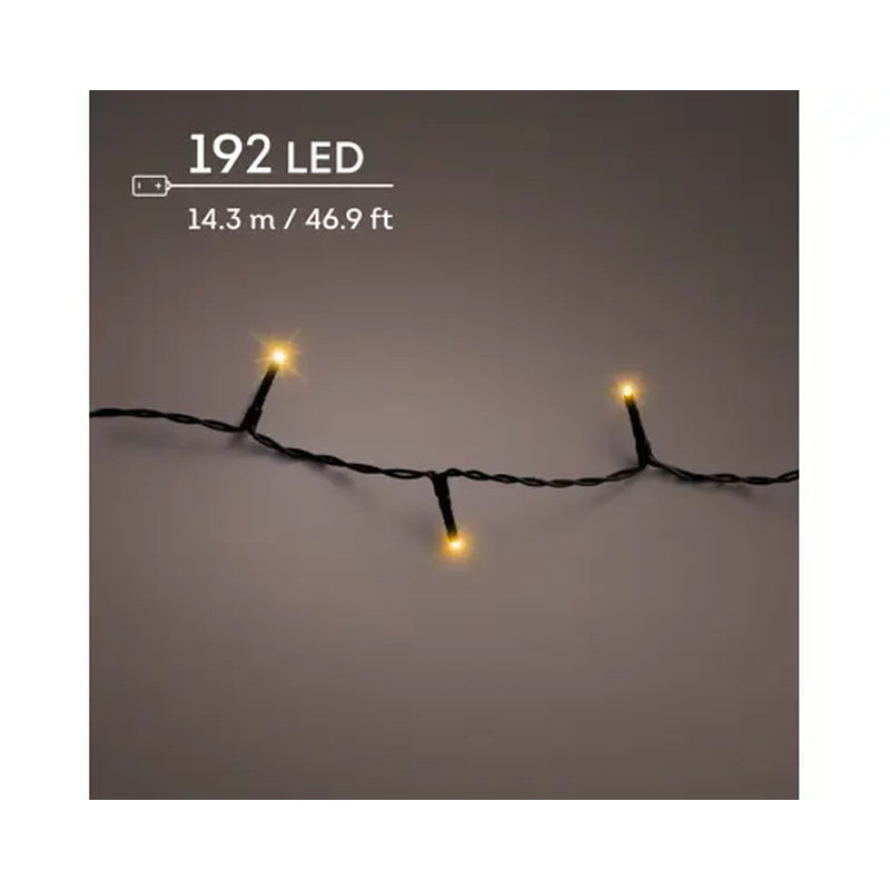 GUIRLANDE DURAWISE 192L NOIR/BLANC 14.3M de Déco de Noël - Jardinerie Bordeaux et Libourne dans K004