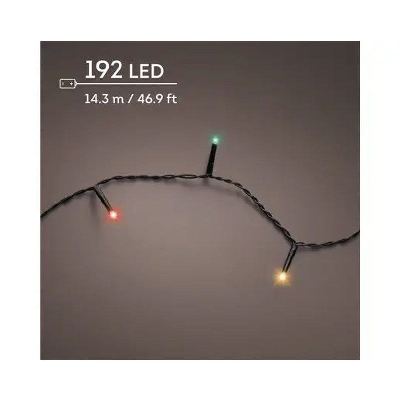 GUIRLANDE DURAWISE 192L NOIR/MULTI 14.3M de Déco de Noël - Jardinerie Bordeaux et Libourne dans K004