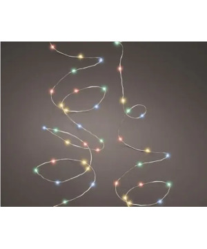 GUIRLANDE DURAWISE 50L ARGENT/MULTI 2.45M de Déco de Noël - Jardinerie Bordeaux et Libourne dans K004