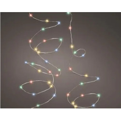 GUIRLANDE DURAWISE 50L ARGENT/MULTI 2.45M de Déco de Noël - Jardinerie Bordeaux et Libourne dans K004