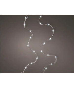 GUIRLANDE DURAWISE 50L ARGENT/BLANC FROID 2.45M de Déco de Noël - Jardinerie Bordeaux et Libourne dans K004
