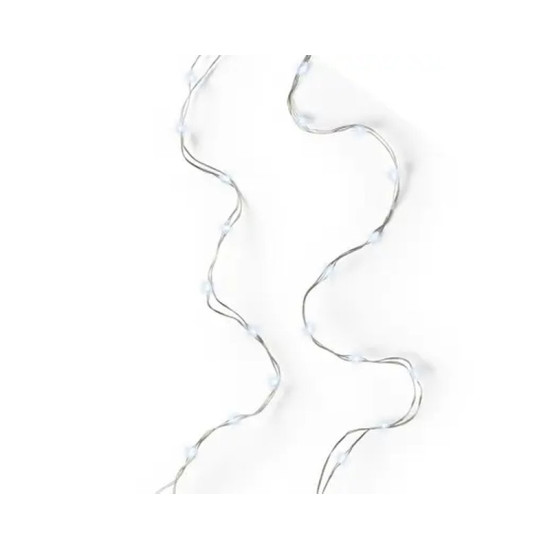 GUIRLANDE DURAWISE 50L ARGENT/BLANC FROID 2.45M de Déco de Noël - Jardinerie Bordeaux et Libourne dans K004