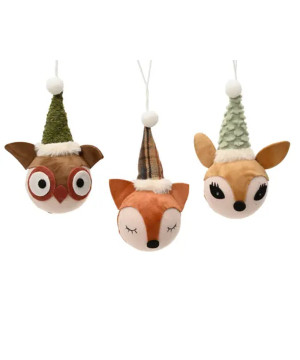 ANIMAUX H18CM 3ASS de Déco de Noël - Jardinerie Bordeaux et Libourne dans K004