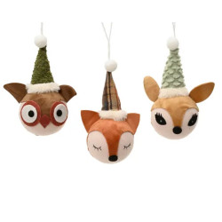 ANIMAUX H18CM 3ASS de Déco de Noël - Jardinerie Bordeaux et Libourne dans K004